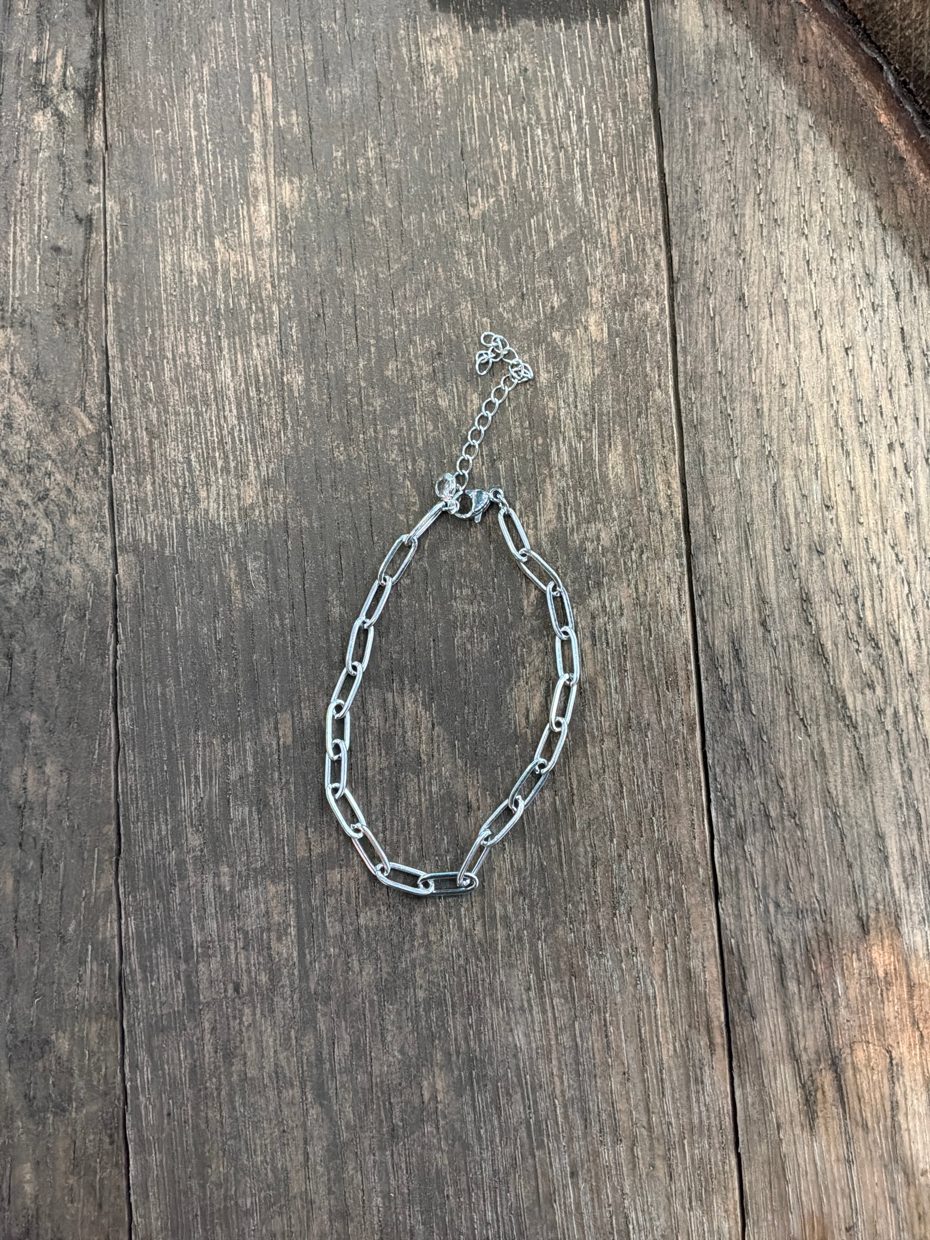 Silver chain bracelet