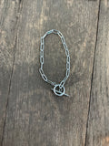Silver loop bracelet