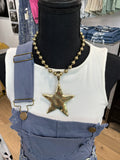 Gold chunky Star necklace