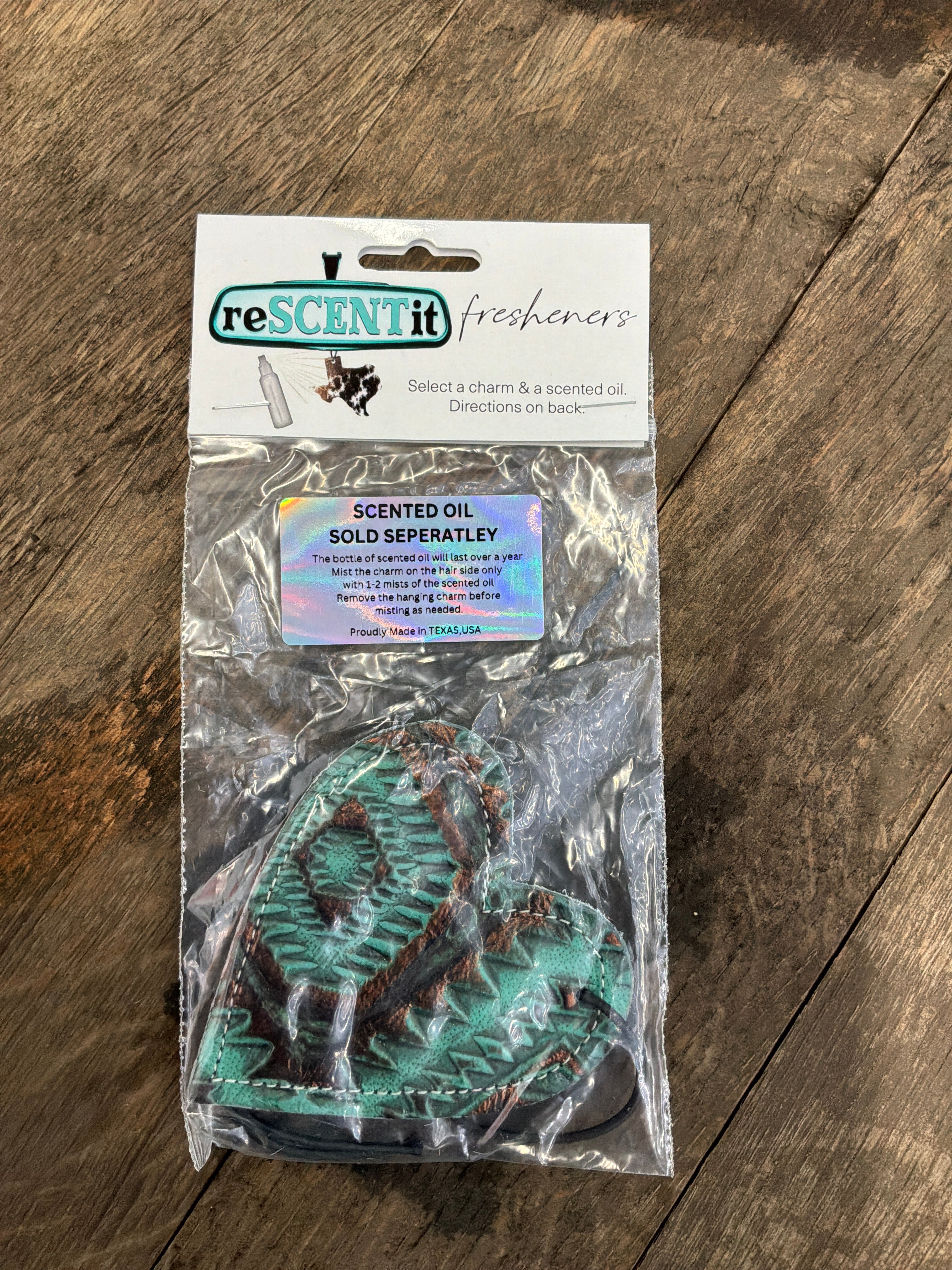 Re scent air freshener heart Aztec & cowhide