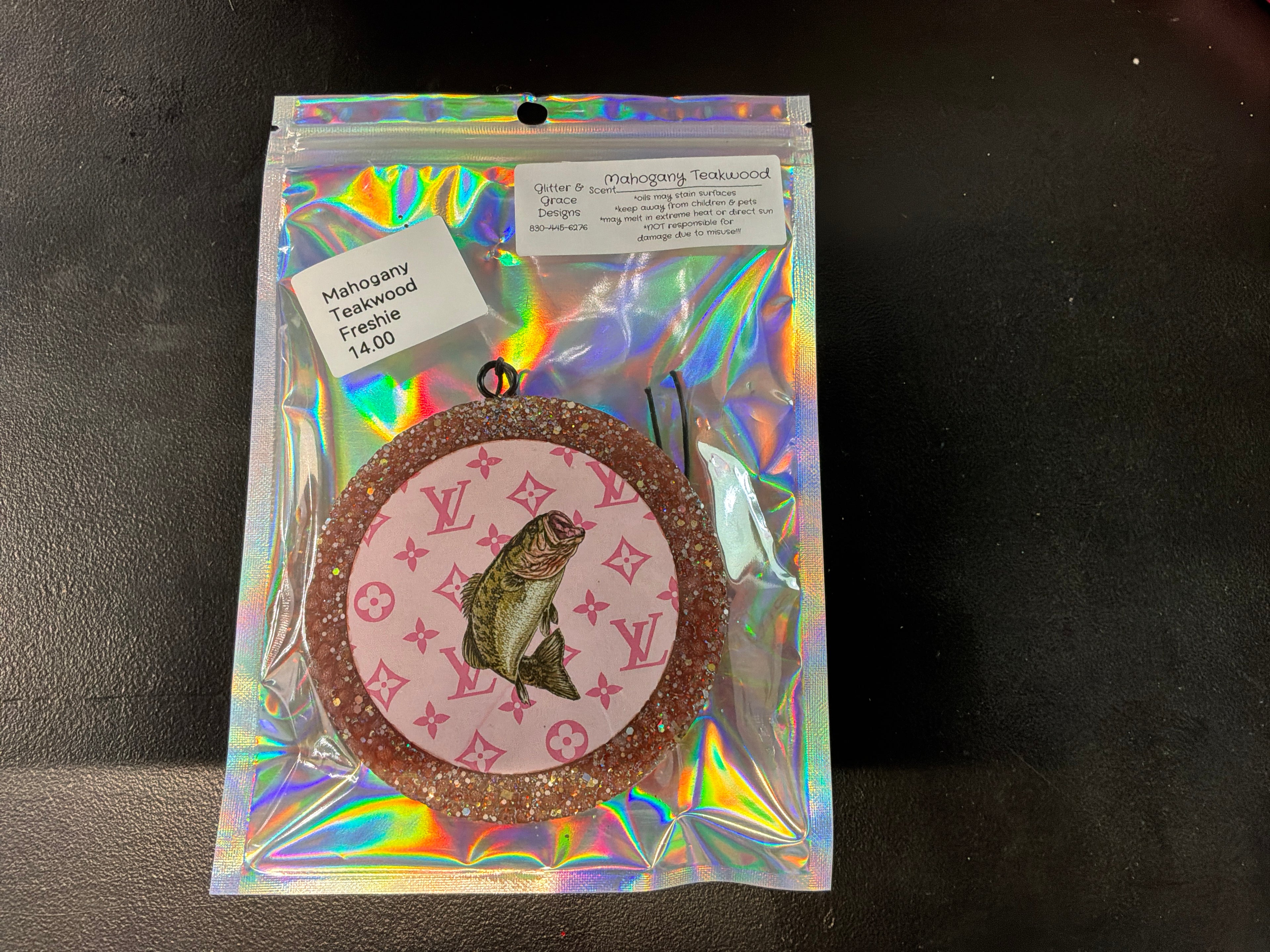 Mahogany Teakwood pink fish freshie
