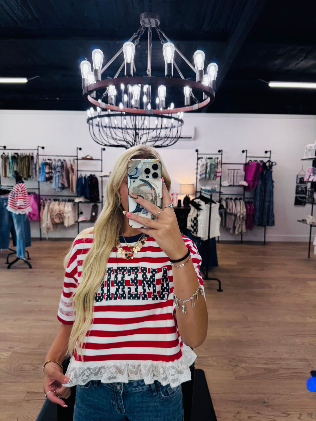 Bon Striped America Top