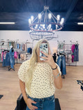 Glam polka dot top