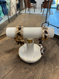 Gold cheetah scarf bracelet