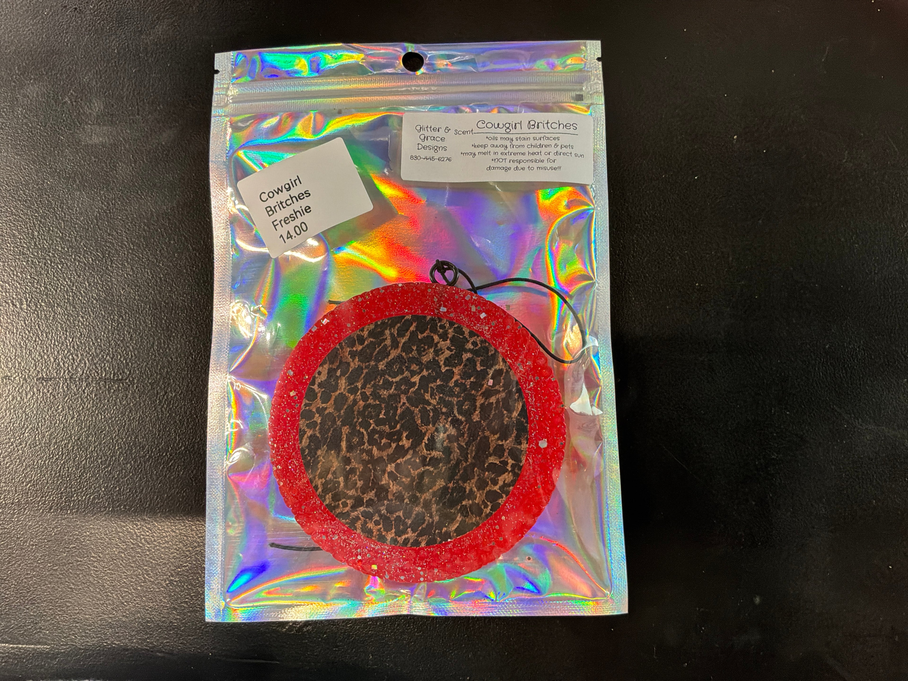Cowgirl Britches red cheetah freshie