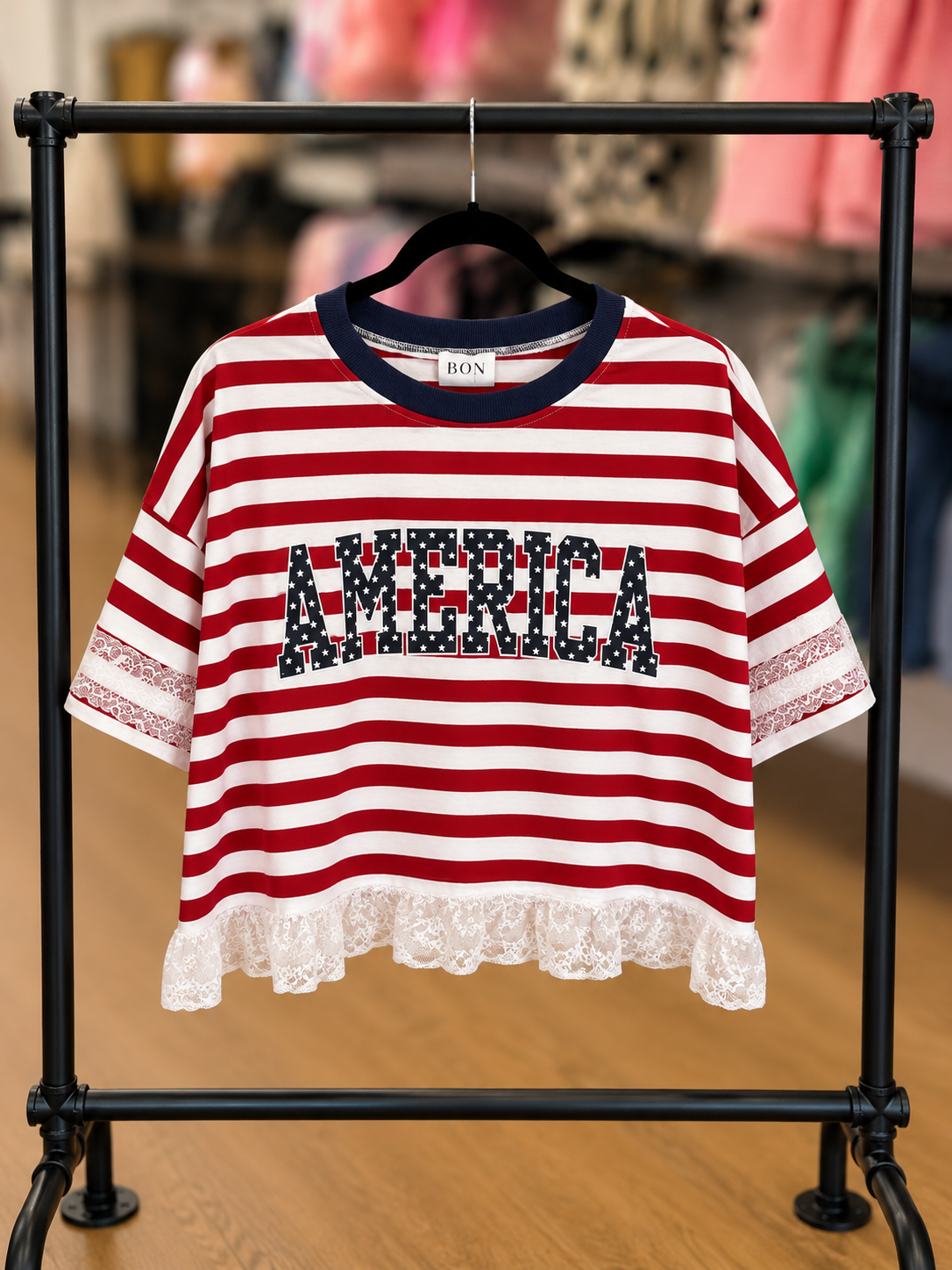 Bon Striped America Top