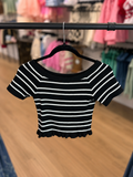 Timing striped top