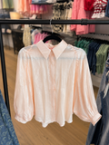 Glam shiny button top