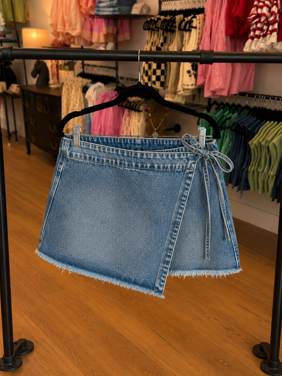 Bluviy front tie skirt