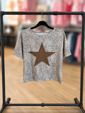 Leopard Studded Star T- shirt