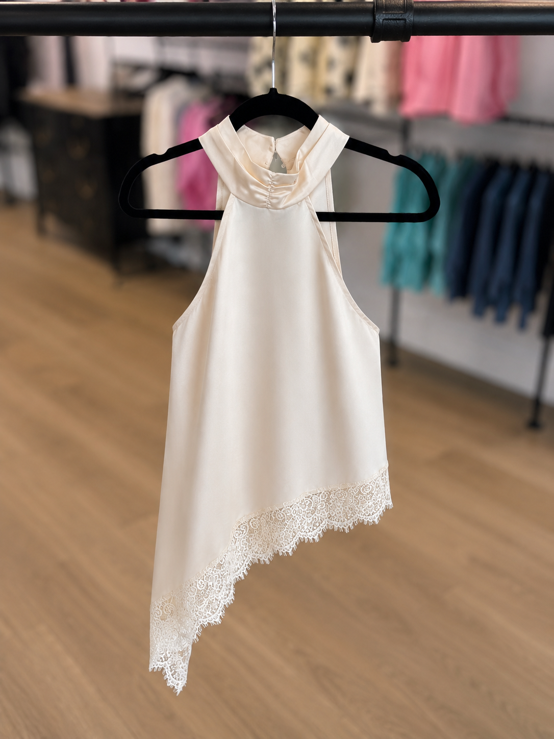 Satin Halter Blouse