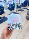 Zebra you look like you love me hat