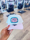 Howdy pink gingham hat