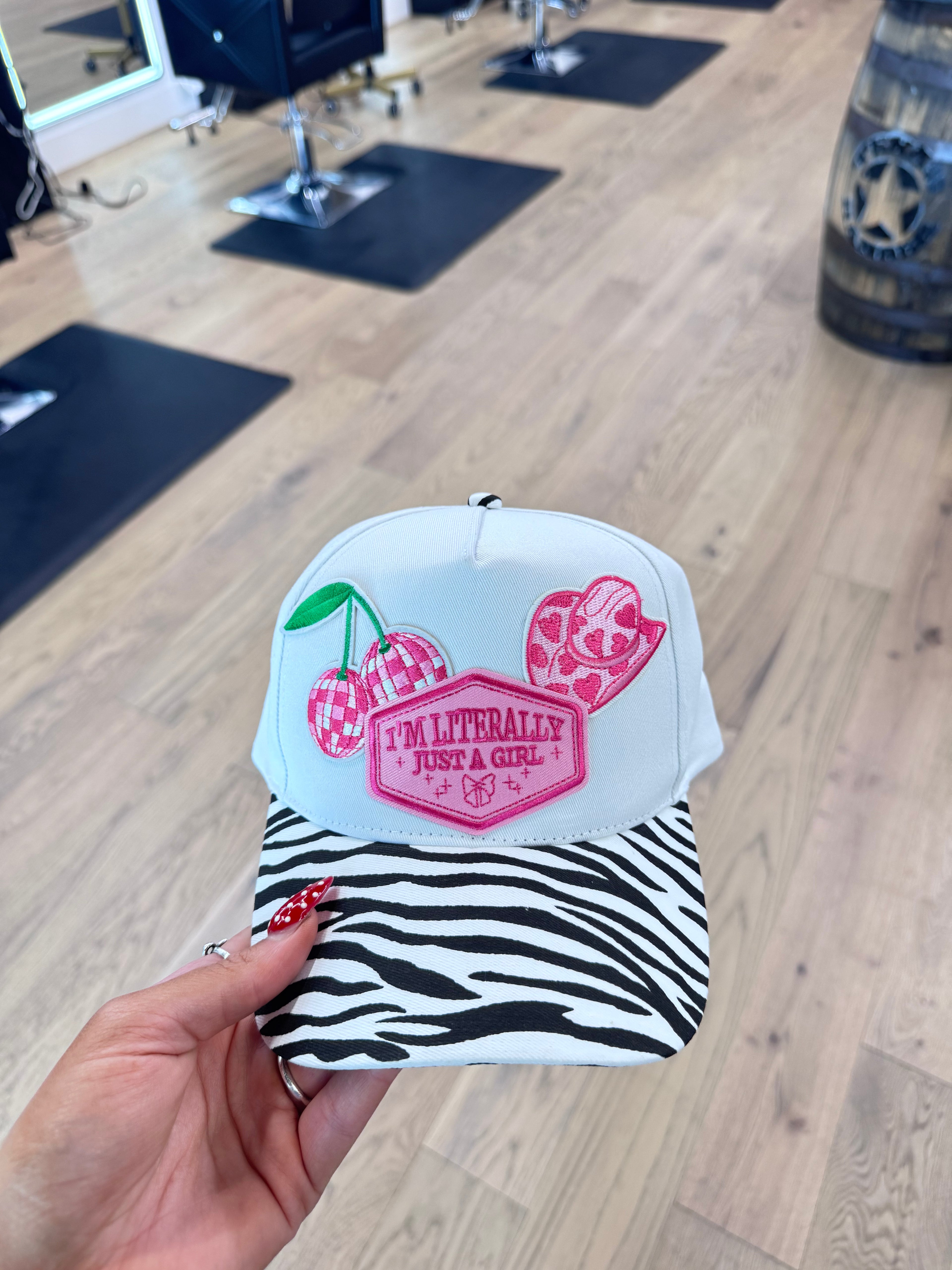 Zebra I’m literally just a girl hat