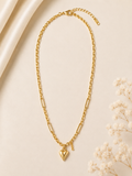 Gold Heart Chain Necklace