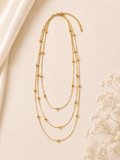 Triple layer Gold necklace