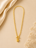 Gold Heart Loop Necklace