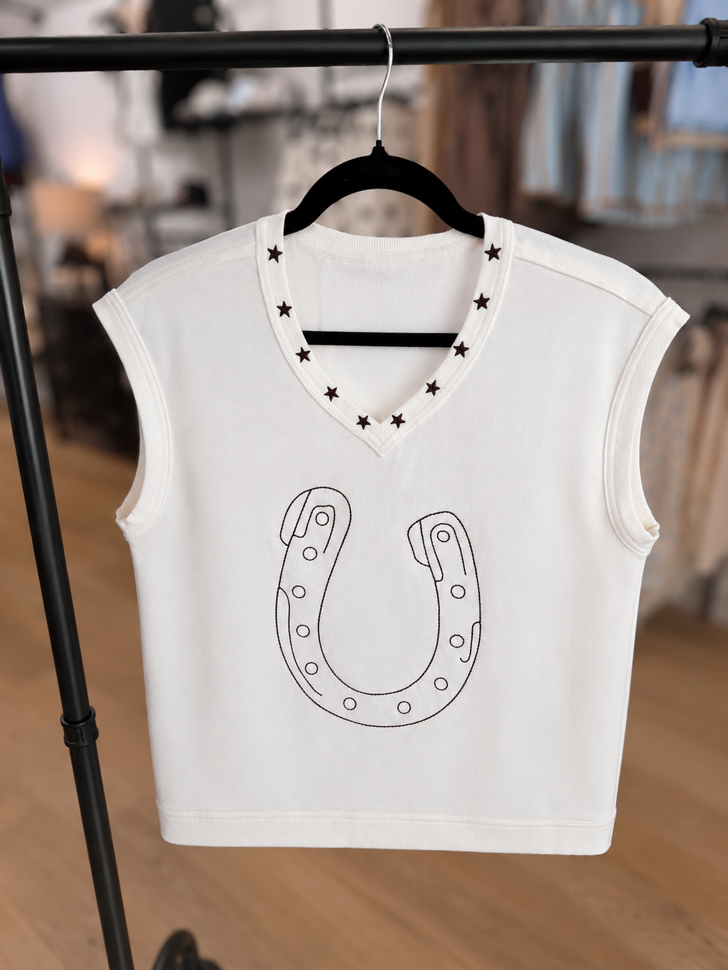 Horseshoe Star Trimmed Top