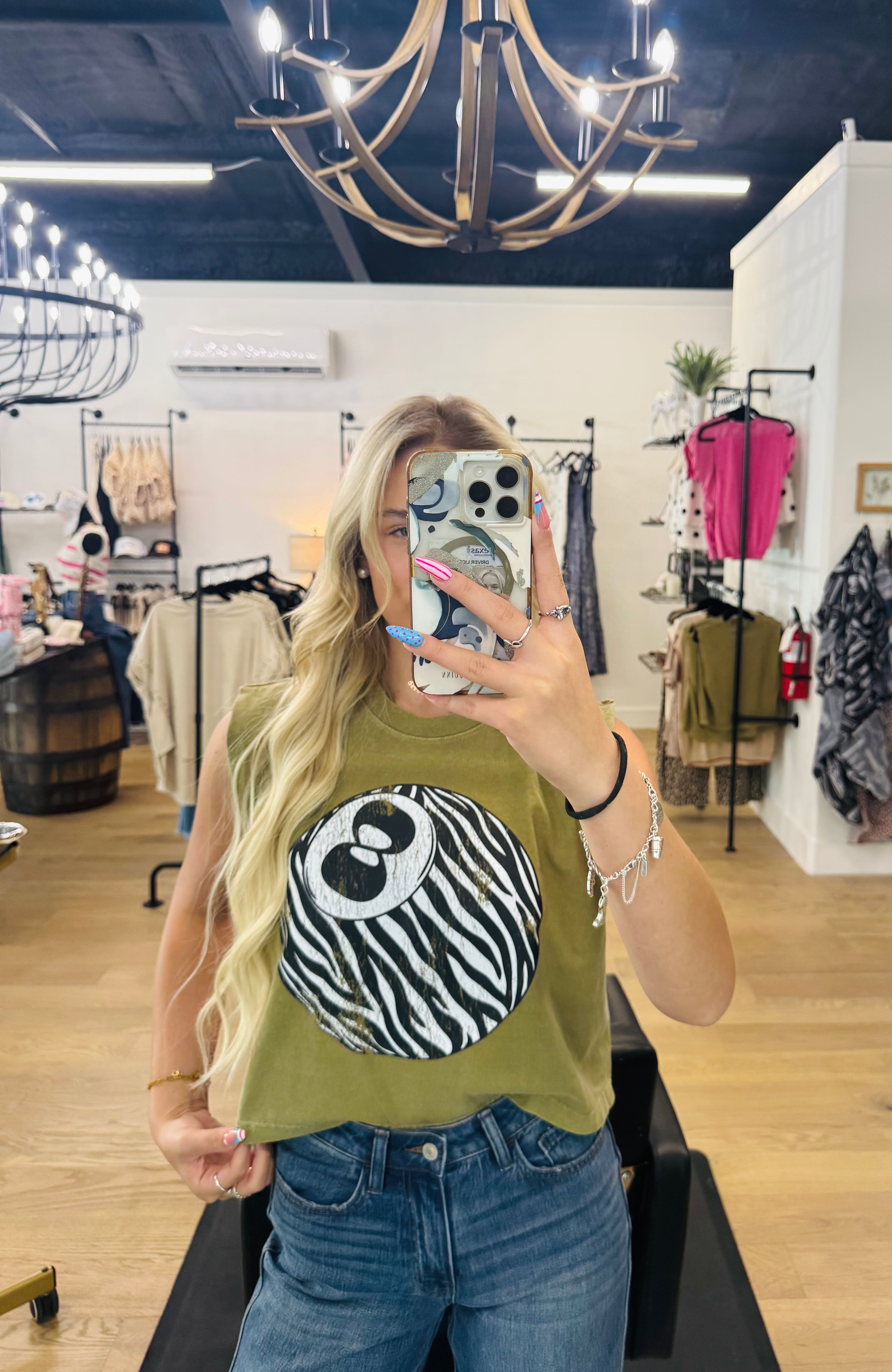 Walking A 8ball muscle tank