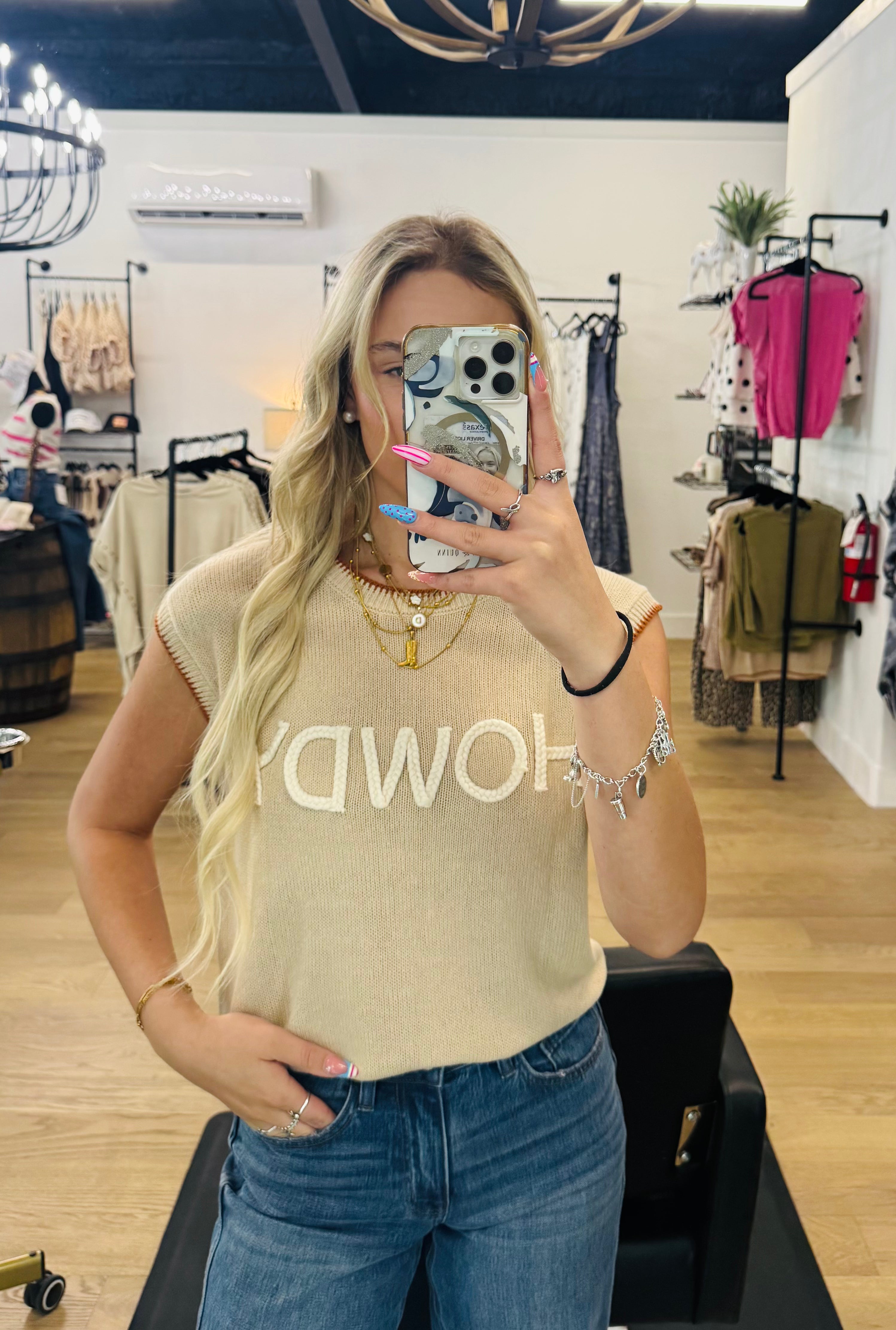 Howdy Knit Western Sweater