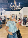 Endless Blu front tie top