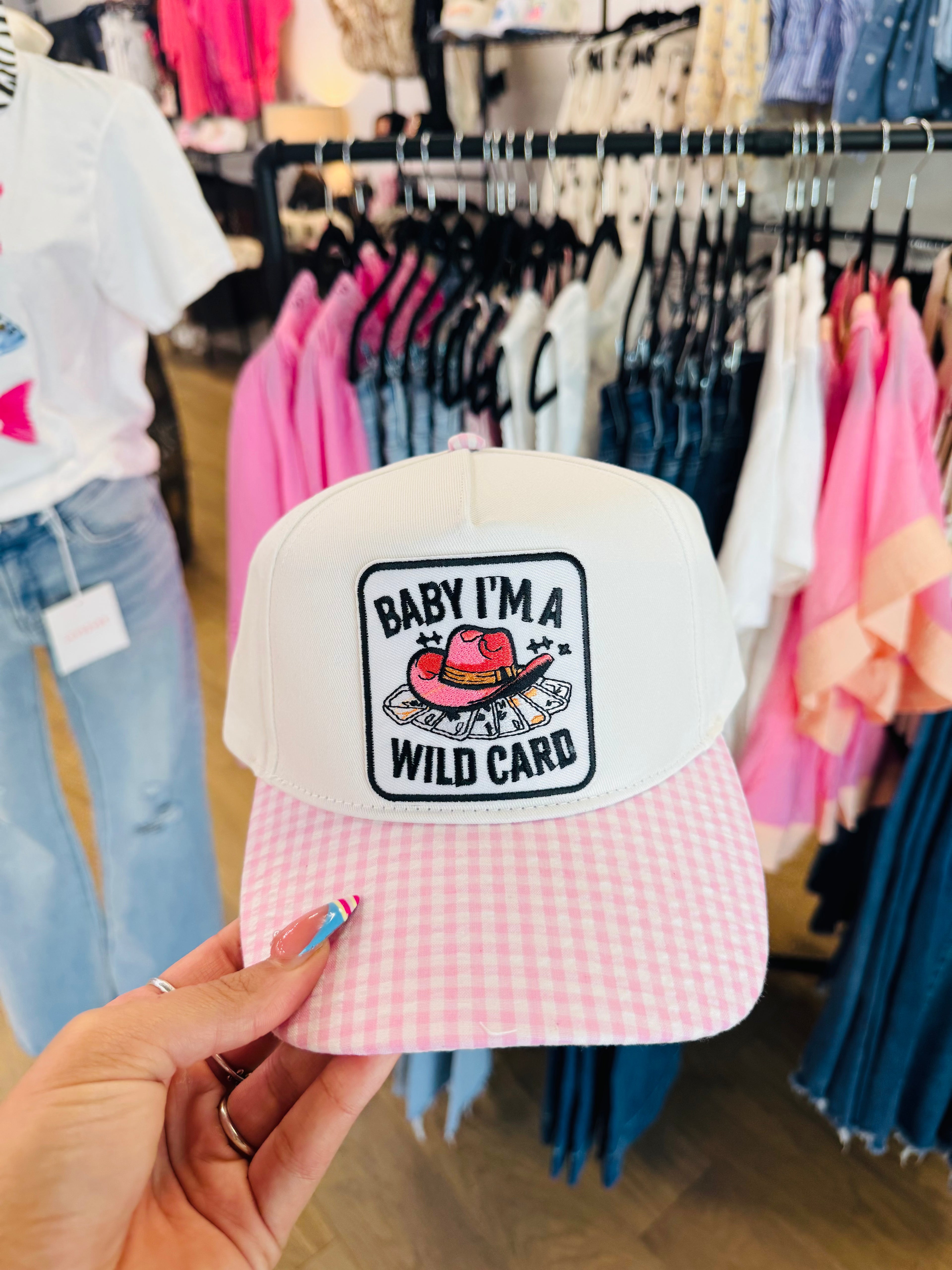Baby I’m a Wild Card Gingham Hat